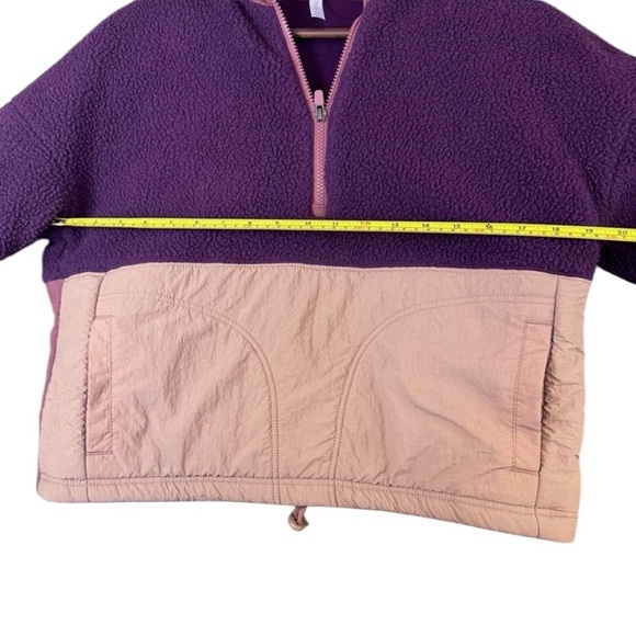 Fabletics Mallory Fleece Pullover Sweatshirt Maroon Woman’s XS - Picture 10 of 14